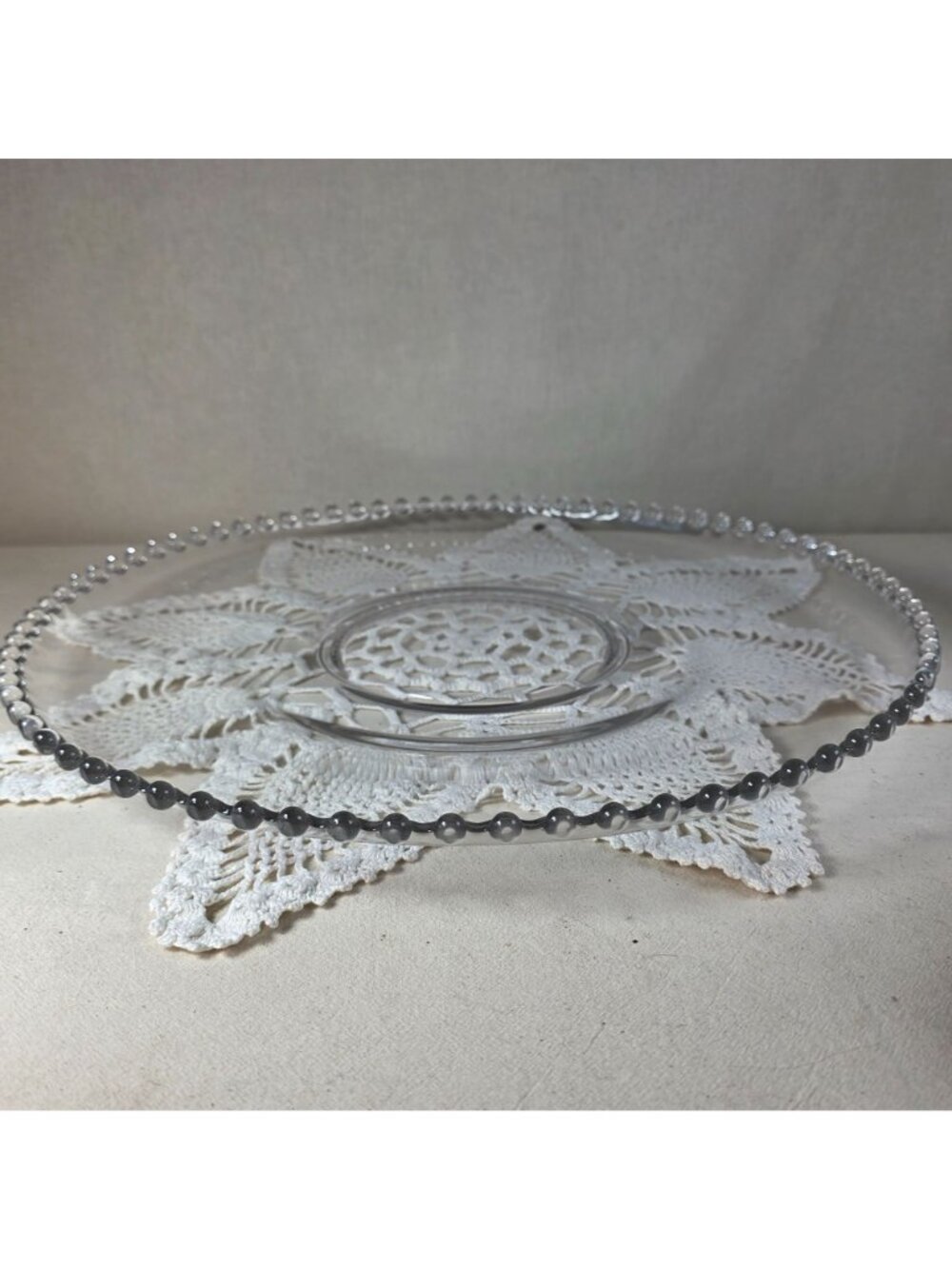 Imperial Candlewick Clear Glass Punch Bowl Underplate 16 3/4" Replacement - Picture 6 of 6